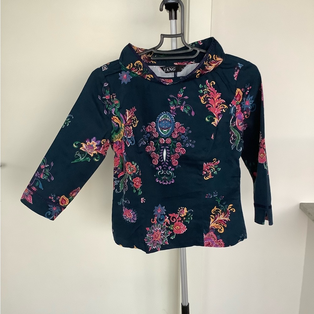 FANG Kids Floral Sweater - Dark Teal